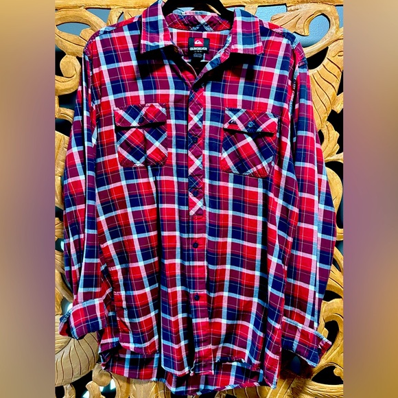 Quiksilver Other - Quiksilver Men’s Plaid Long Sleeve Button Down Shirt Size: L